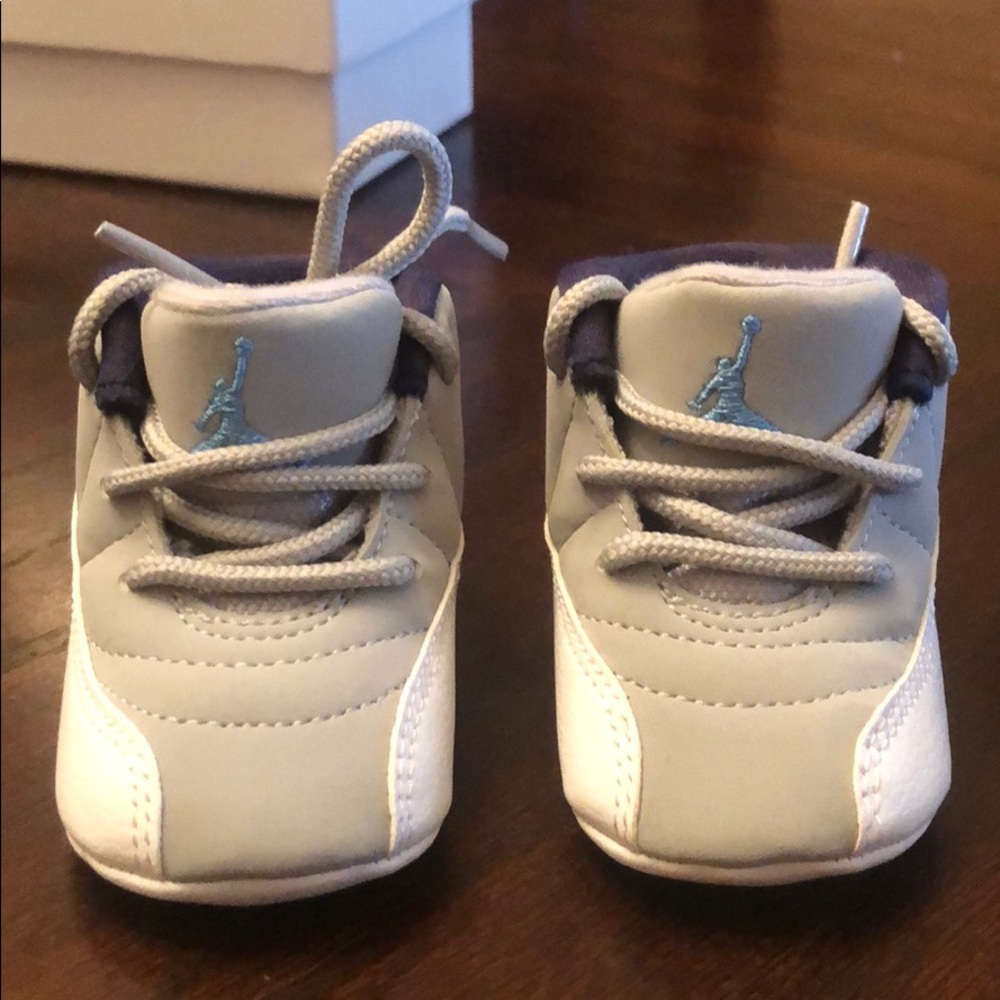 Baby Jordan’s crib shoes.